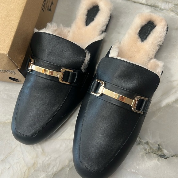 Cloud nine sheepskin Chantelle black loafers - Picture 1 of 5